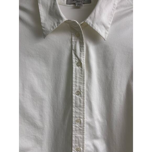ALLSAINTS Iris Lace Cotton Blend Button Up White Shirt Dress Size M - Picture 6 of 12